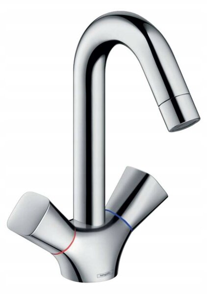 Hansgrohe dvourukojetová umyvadlová baterie s otočnou výpustí Logis 71221000