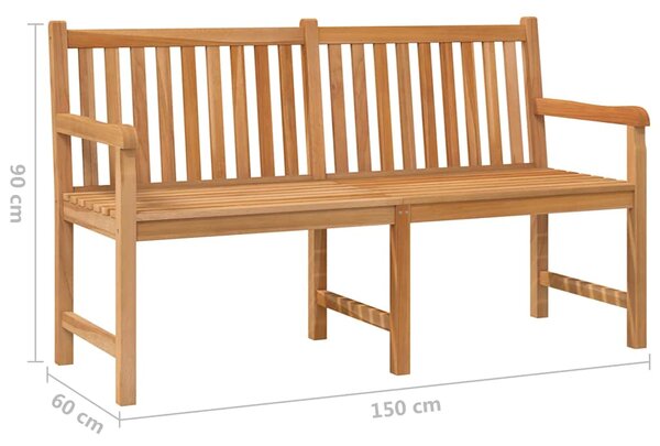 Zahradní lavice 150 cm masivní teakové dřevo 316623