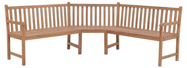Zahradní rohová lavice 185 x 185 x 90 cm masivní teakové dřevo 316625