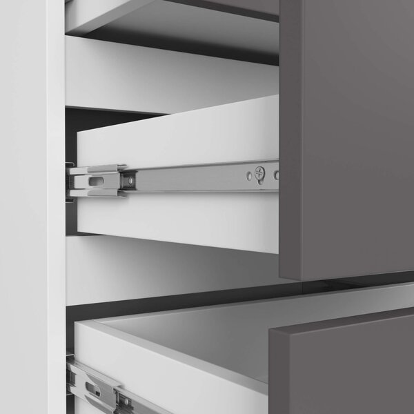 Ak furniture Komoda CL3 60 cm bílá/grafitově šedá