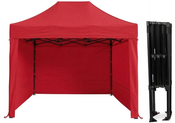 TENTino Nůžkový párty stan 2x3 m STEEL HEXAGON Barva opláštění (Zvolte variantu): 5A - ŠEDÁ