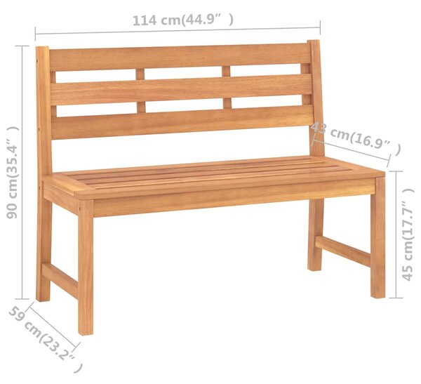 Zahradní lavice 114 cm masivní teakové dřevo 316634