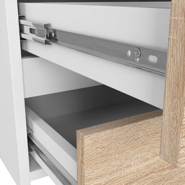 Ak furniture Komoda CL6 100 cm bílá/dub sonoma