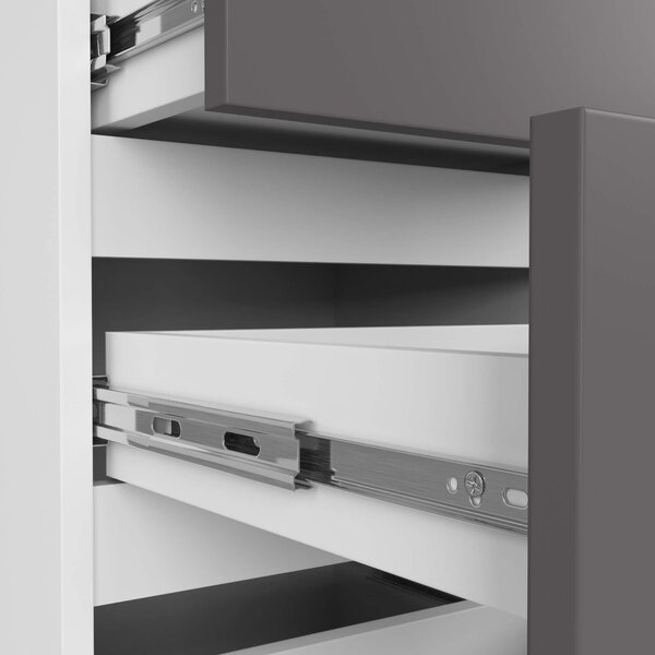Ak furniture Komoda CL4 40 cm bílá/grafitově šedá