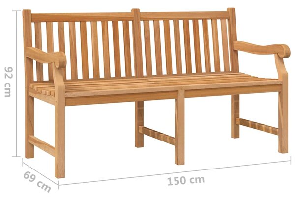 Zahradní lavice 150 cm masivní teakové dřevo 316639