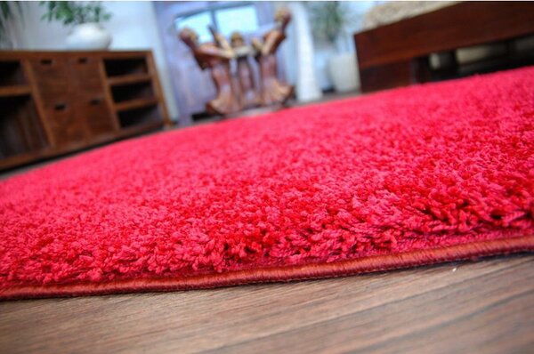 Makro Abra Koberec kusový SHAGGY 5cm bordó Rozměr: 80x150 cm