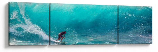 Obraz surfaře ve vlnách (170x50 cm)