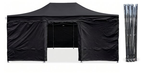 TENTino Nůžkový párty stan 4x6 m / 8 noh STEEL HEXAGON Barva opláštění (Zvolte variantu): 3A - BÉŽOVÁ