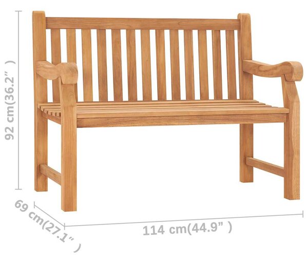 Zahradní lavice 114 cm masivní teakové dřevo 316638