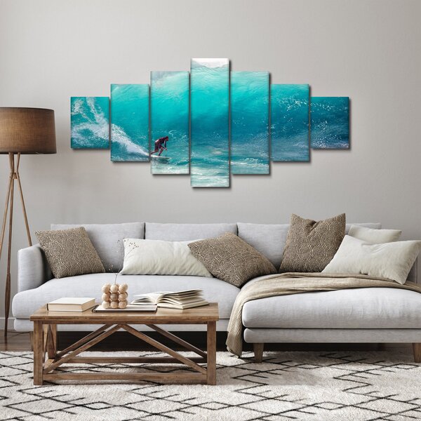 Obraz surfaře ve vlnách (210x100 cm)