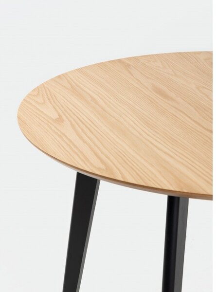 Actona Kulatý jídelní stůl Roxby 105 cm dub přírodní/černá