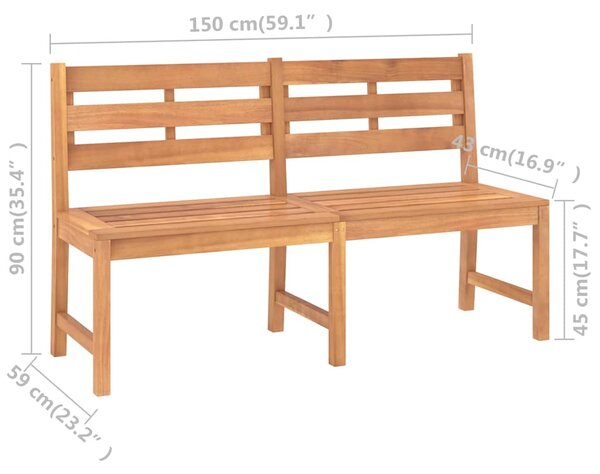 Zahradní lavice 150 cm masivní teakové dřevo 316635