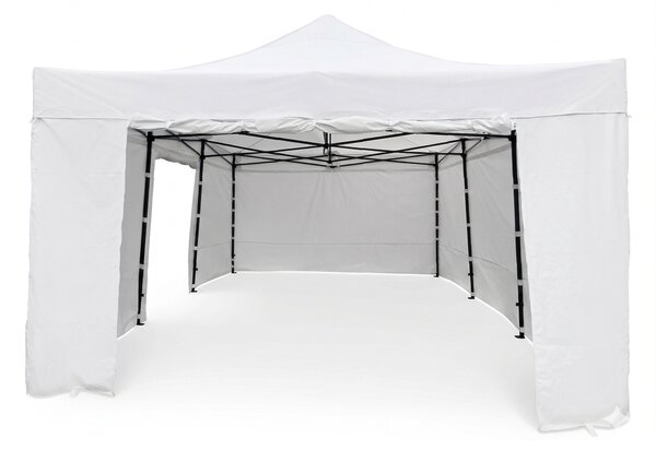 TENTino Nůžkový párty stan 4x6 m / 8 noh STEEL HEXAGON Barva opláštění (Zvolte variantu): 3A - BÉŽOVÁ