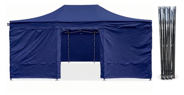 TENTino Nůžkový párty stan 4x6 m / 8 noh STEEL HEXAGON Barva opláštění (Zvolte variantu): 3A - BÉŽOVÁ