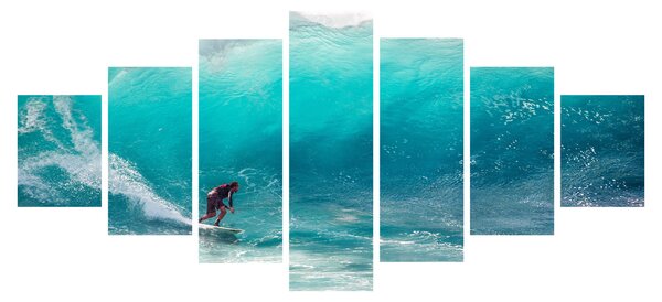Obraz surfaře ve vlnách (210x100 cm)