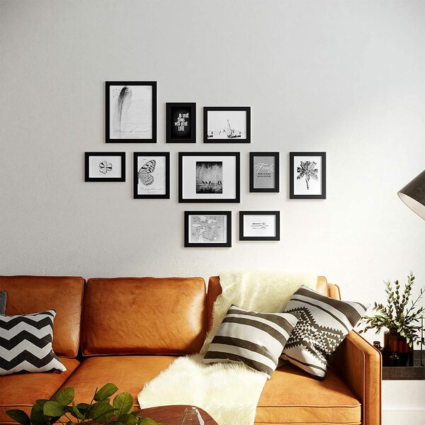 SONGMICS Fotorámeček Boba 10 fotografií černý