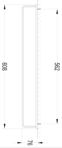 OMNIRES DA70216BL- Nástěnný věšák na ručníky DARLING 61 cm polomatná černá
