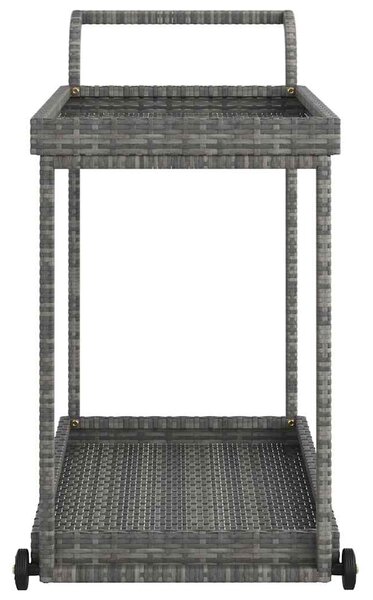 Barový vozík šedý 100 x 45 x 83 cm polyratan 316667