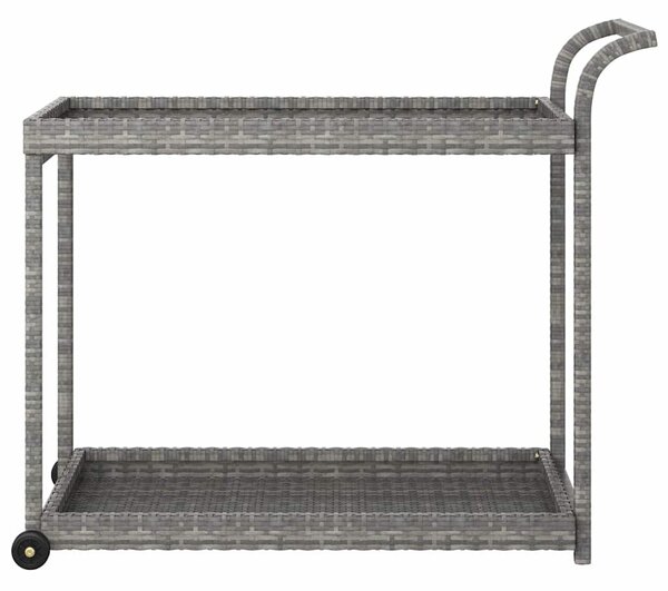 Barový vozík šedý 100 x 45 x 83 cm polyratan 316667
