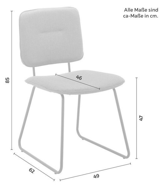 Židle AVA světle šedá, červená