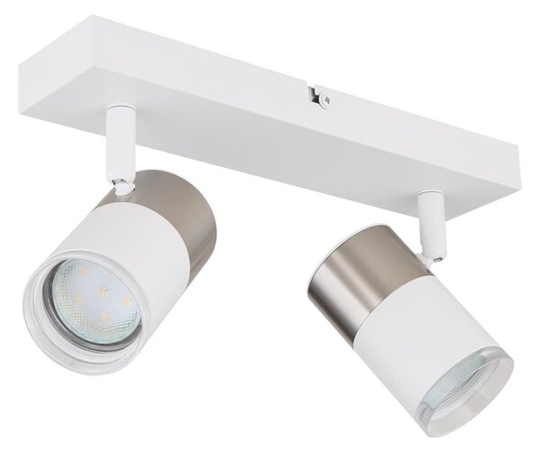 Globo 57851-2 - Bodové svítidlo BRISBON 2xGU10/25W/230V bílá/chrom
