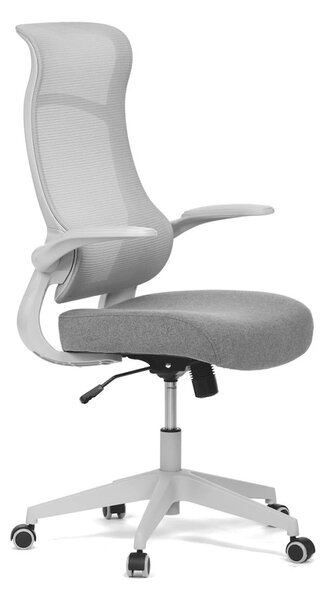 Vikio Pracovní set - elektrický výškově nastavitelný stůl 120×60 cm dub + šedá kancelářská židle VPS106D-134S