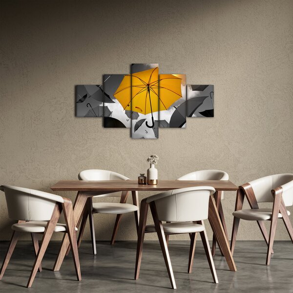 Obraz žlutého deštníku (125x70 cm)