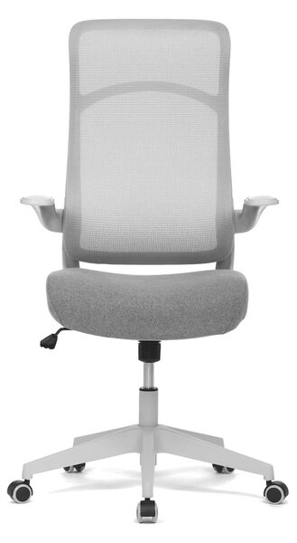 Vikio Pracovní set - elektrický výškově nastavitelný stůl 120×60 cm dub + šedá kancelářská židle VPS106D-134S