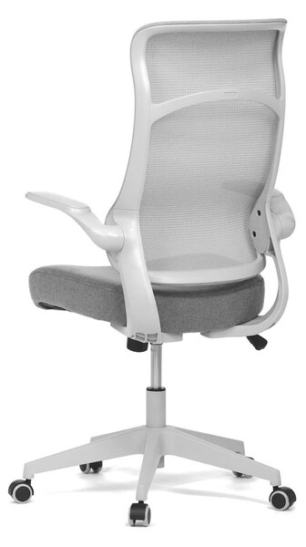 Vikio Pracovní set - elektrický výškově nastavitelný stůl 120×60 cm dub + šedá kancelářská židle VPS106D-134S