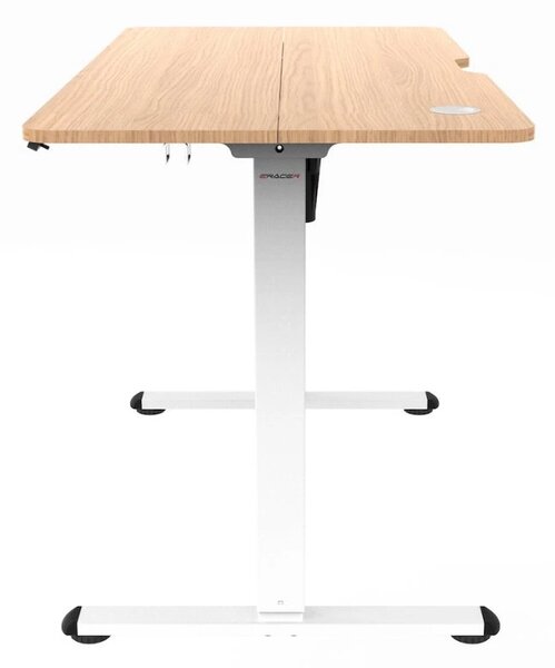 Vikio Pracovní set - elektrický výškově nastavitelný stůl 120×60 cm dub + šedá kancelářská židle VPS106D-134S