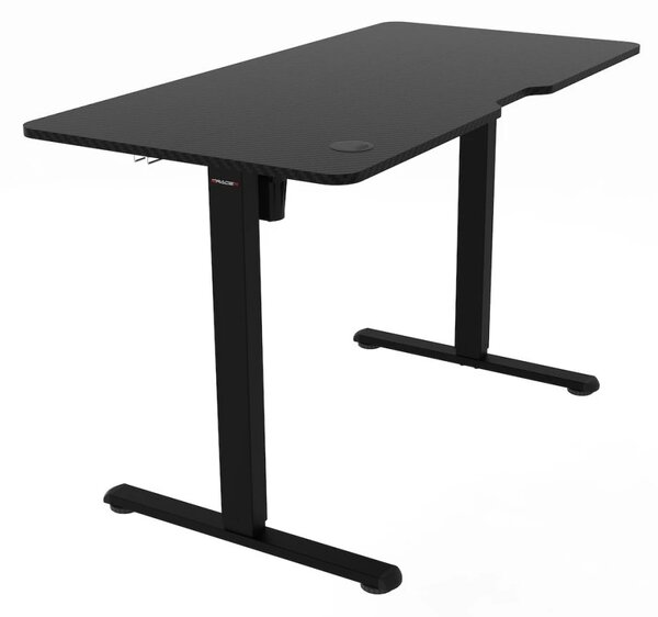 Vikio Pracovní set - elektrický výškově nastavitelný stůl 120×60 cm carbon + černá kancelářská židle VPS106C-206C