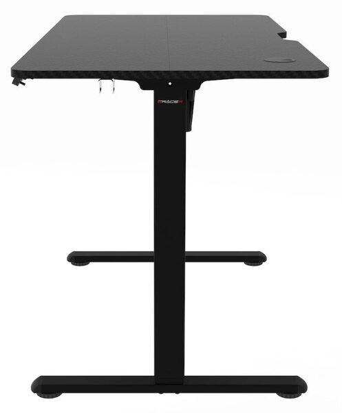 Vikio Pracovní set - elektrický výškově nastavitelný stůl 120×60 cm carbon + černá kancelářská židle VPS106C-206C