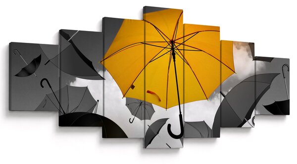 Obraz žlutého deštníku (210x100 cm)