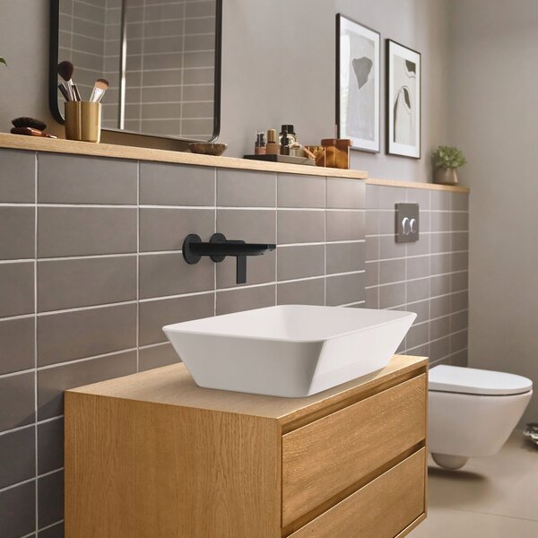 Umyvadlová baterie pod omítku Hansgrohe Rebris E, černá matná