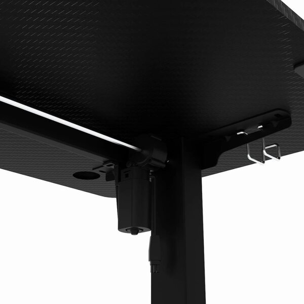 Vikio Pracovní set - elektrický výškově nastavitelný stůl 120×60 cm carbon + černá kancelářská židle VPS106C-206C