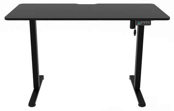 Vikio Pracovní set - elektrický výškově nastavitelný stůl 120×60 cm carbon + černá kancelářská židle VPS106C-206C