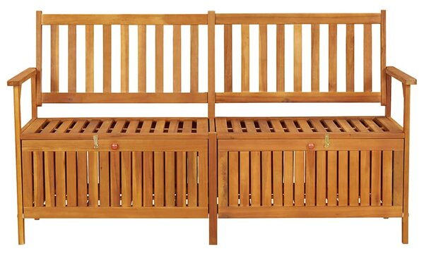 Úložná lavice 148 cm masivní akáciové dřevo 316743