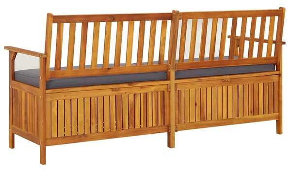 Úložná lavice s poduškou 170 cm masivní akáciové dřevo 316741