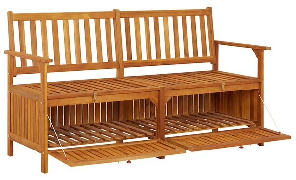 Úložná lavice 148 cm masivní akáciové dřevo 316743