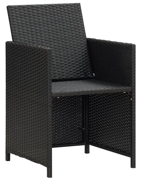 Zahradní křesla 4 ks polyratan černá 316745
