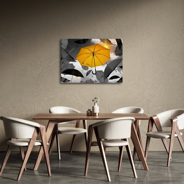 Obraz žlutého deštníku (70x50 cm)