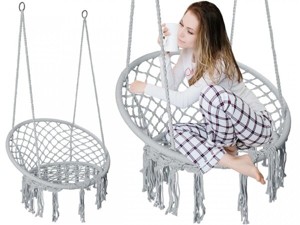 TZB Závěsné křeslo Stork Togo šedé