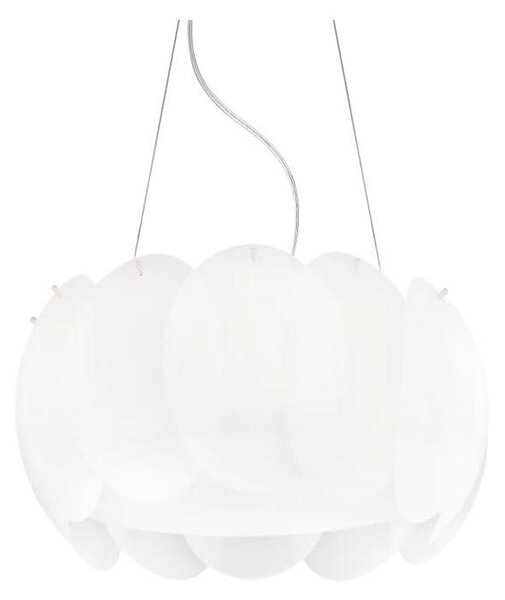 Ideal Lux - Lustr na lanku OVALINO 5xE27/60W/230V pr. 44 cm bílá