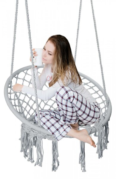 TZB Závěsné křeslo Stork Togo šedé