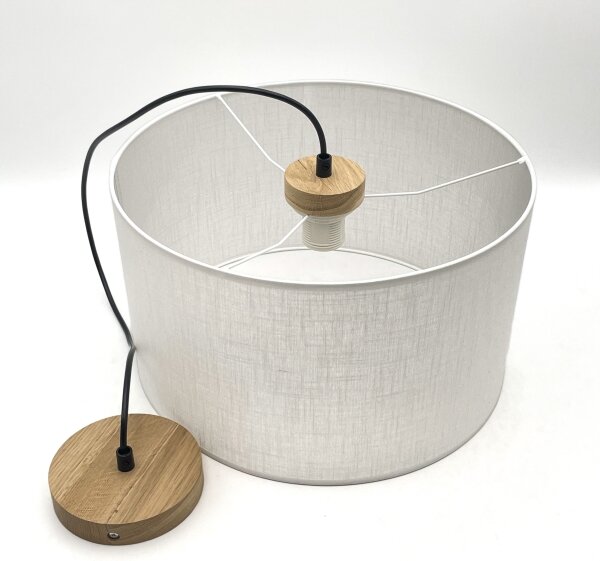 Brilagi - LED Lustr na lanku ANTHONY 1xE27/60W/230V dub/bílá