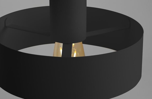 Nordic Design Černé kovové závěsné světlo Mayen 25 cm