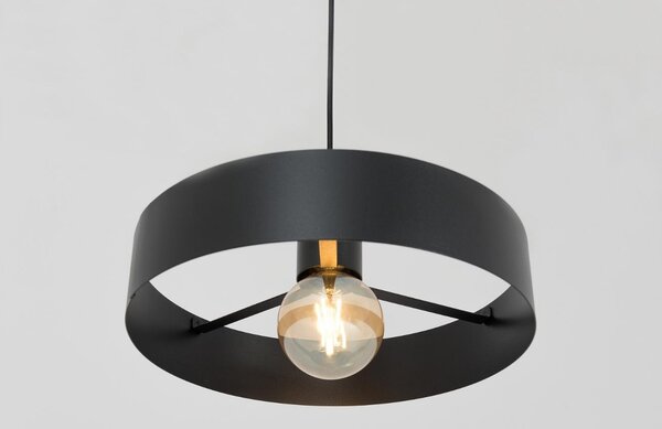 Nordic Design Černé kovové závěsné světlo Mayen 35 cm