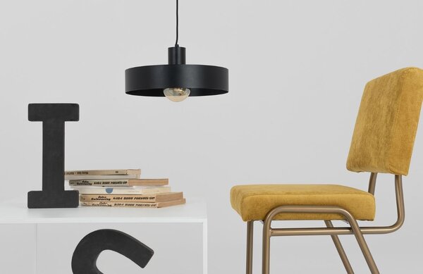 Nordic Design Černé kovové závěsné světlo Mayen 35 cm
