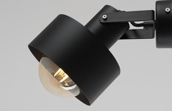 Nordic Design Černé kovové nástěnné světlo Mayen 23 cm