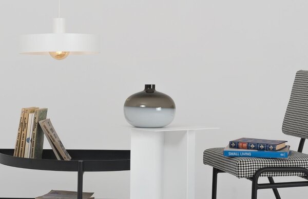 Nordic Design Bílé kovové závěsné světlo Mayen 35 cm